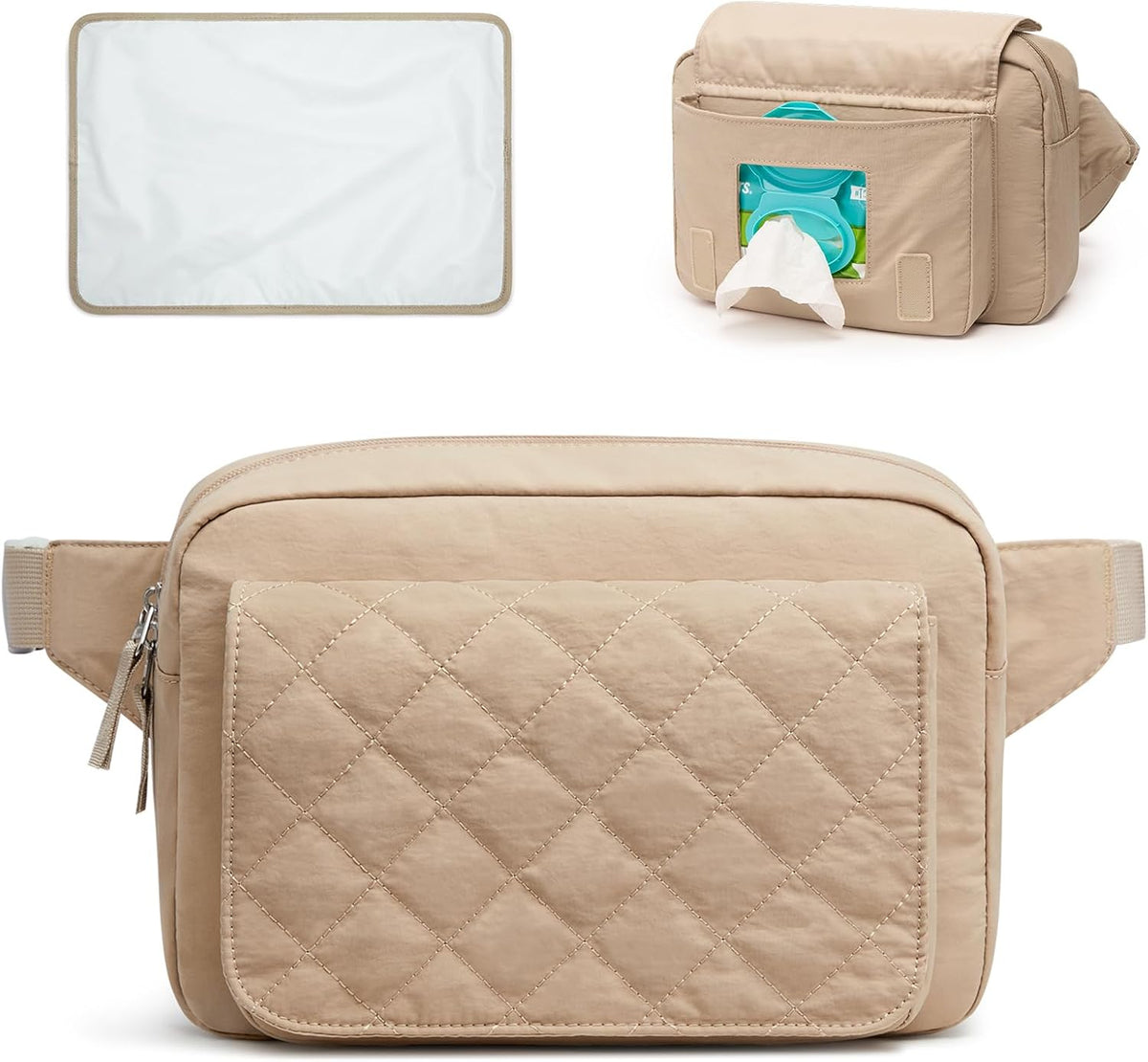 Small Diaper Bag, Mini Sling Diaper Bag with Portable Changing Pad