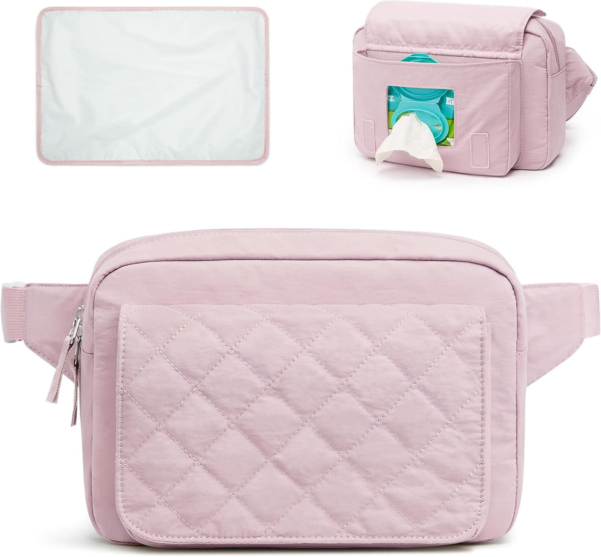 Small Diaper Bag, Mini Sling Diaper Bag with Portable Changing Pad
