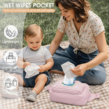 Small Diaper Bag, Mini Sling Diaper Bag with Portable Changing Pad