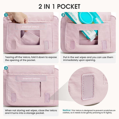 Small Diaper Bag, Mini Sling Diaper Bag with Portable Changing Pad