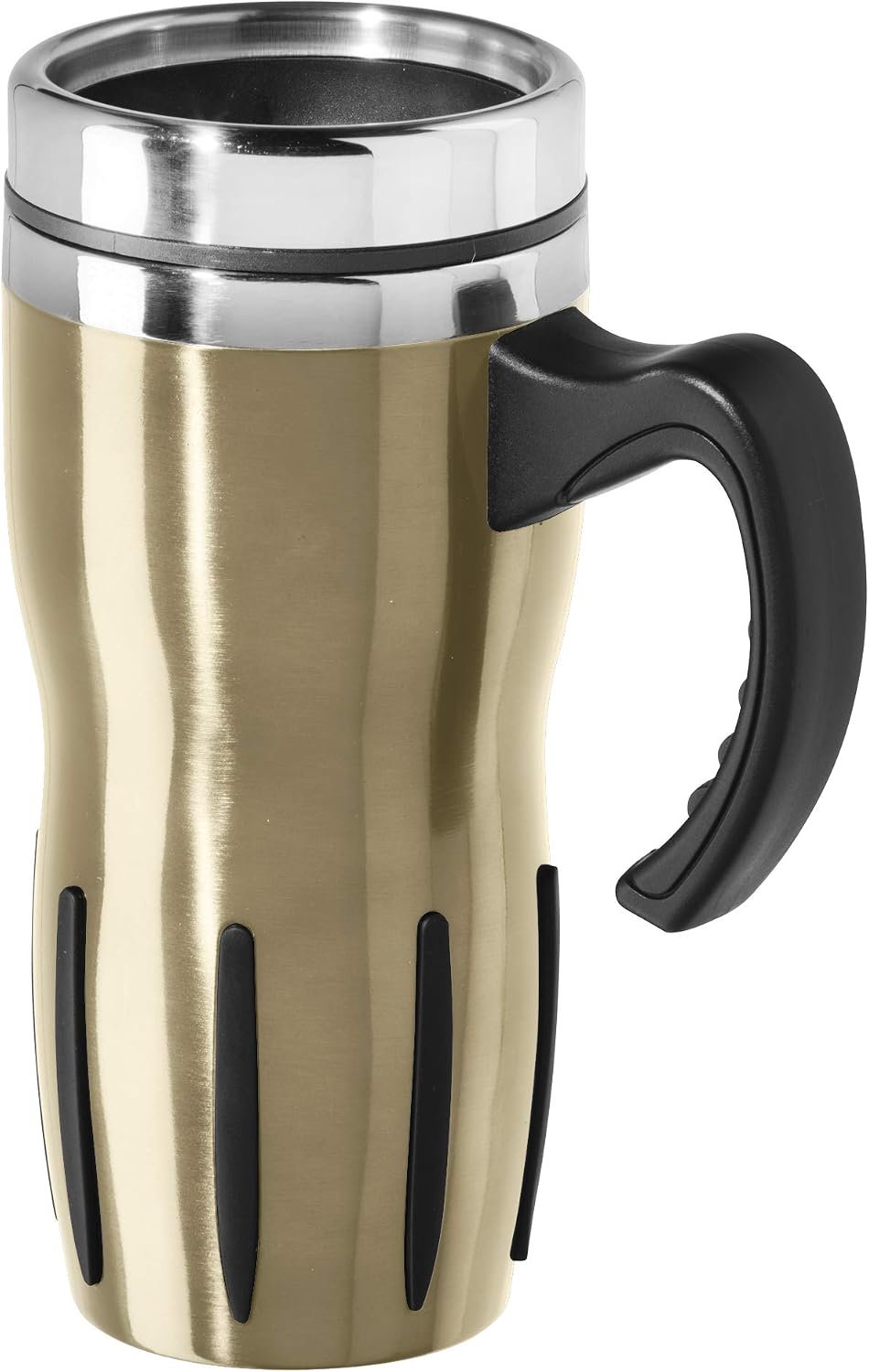 Multigrip Stainless Steel Thermal Travel Mug - 16oz, with slide open lid for hot and cold beverages.