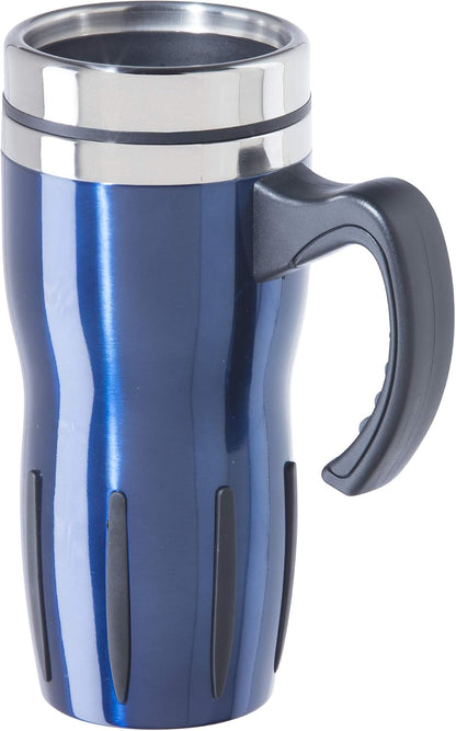 Multigrip Stainless Steel Thermal Travel Mug - 16oz, with slide open lid for hot and cold beverages.