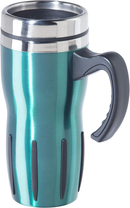 Multigrip Stainless Steel Thermal Travel Mug - 16oz, with slide open lid for hot and cold beverages.