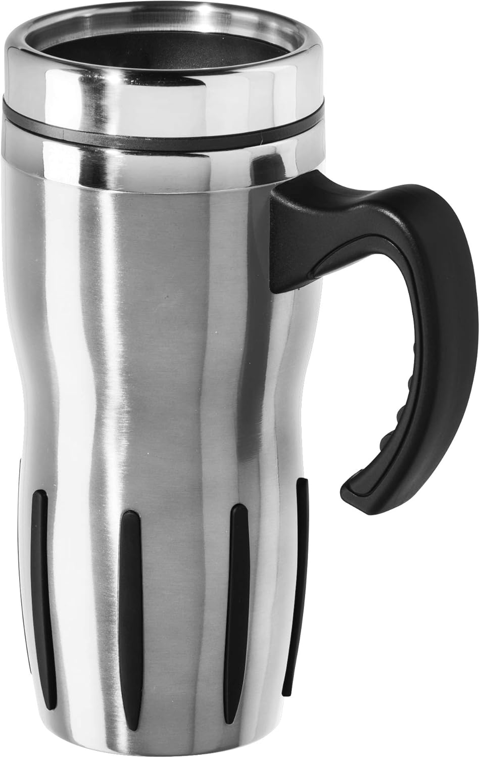 Multigrip Stainless Steel Thermal Travel Mug - 16oz, with slide open lid for hot and cold beverages.