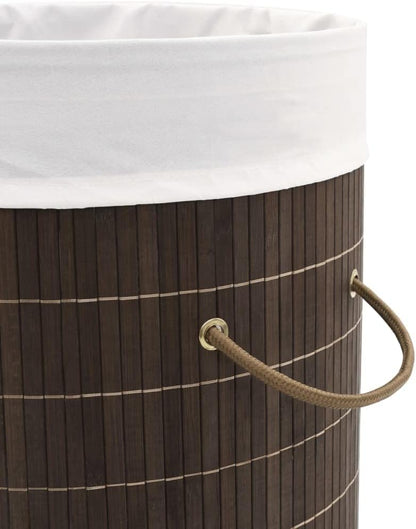 Bamboo Laundry Hamper with Removable Liner, Rectangular Storage Bin for Clothes, Toys, Lightweight Foldable Organizer for Bedroom, Bathroom, Nursery