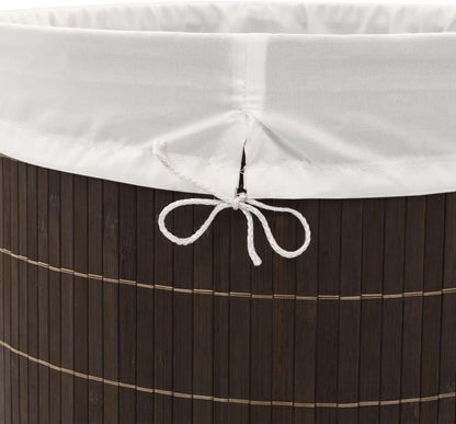 Bamboo Laundry Hamper with Removable Liner, Rectangular Storage Bin for Clothes, Toys, Lightweight Foldable Organizer for Bedroom, Bathroom, Nursery