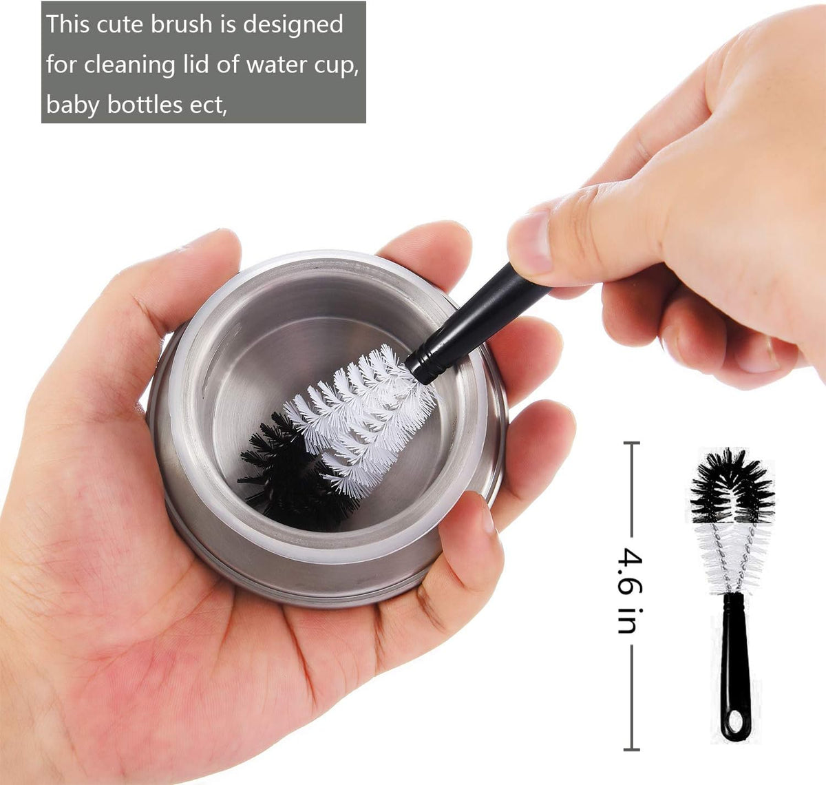 8-Pack Bottle Cleaning Brush Set - Long Handle Bottle Cleaner for Washing Narrow Wine/Beer Bottle, Thermos, Hummingbird Feeder, Sport Well, Plus Kettle/Straw Brush