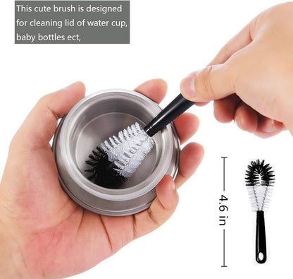 8-Pack Bottle Cleaning Brush Set - Long Handle Bottle Cleaner for Washing Narrow Wine/Beer Bottle, Thermos, Hummingbird Feeder, Sport Well, Plus Kettle/Straw Brush