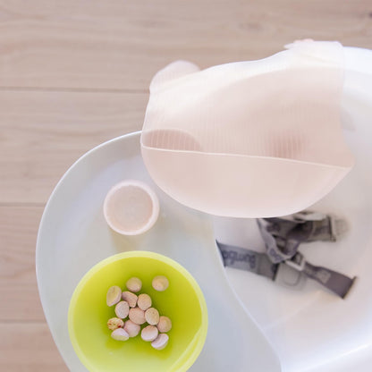 Advanced Feeding Set Fold N Go Silicone Baby Bib w Travel Case (Coral)