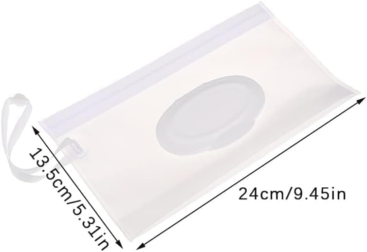 2 Pcs White Baby Wipe Case, Travel Holder Keeps Wipes Moist Set of Wet Diaper Wipes Holders Cases Portable Travel On The Go Refillable Dispenser Container Waterproof Wipe Container,Diaper Wipe Holders