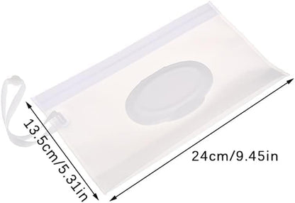 2 Pcs White Baby Wipe Case, Travel Holder Keeps Wipes Moist Set of Wet Diaper Wipes Holders Cases Portable Travel On The Go Refillable Dispenser Container Waterproof Wipe Container,Diaper Wipe Holders