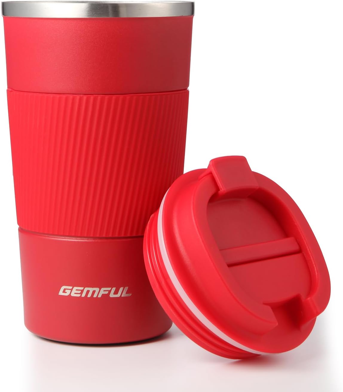 GEMFUL 17oz Stainless Steel Mug Insulated Travel Coffee Tumbler (Blue) | Double-wall Vacuum, Leak-proof Lid, Fit Car Cup Holder, Bpa-free, Easy Clean, Hot/cold for Commute/Office/Outdoor/Home/Travel