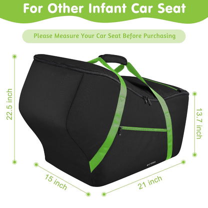 SCTEL Infant Car Seat Travel Bag Fits Car Seats with Anti-Rebound Bar Base