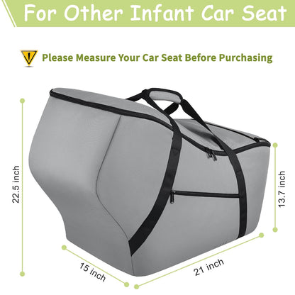 SCTEL Infant Car Seat Travel Bag Fits Car Seats with Anti-Rebound Bar Base