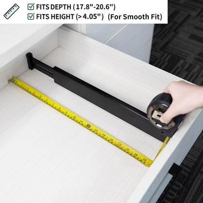 Dresser Drawer Dividers, 4" High Black Drawer Organizers Clothes