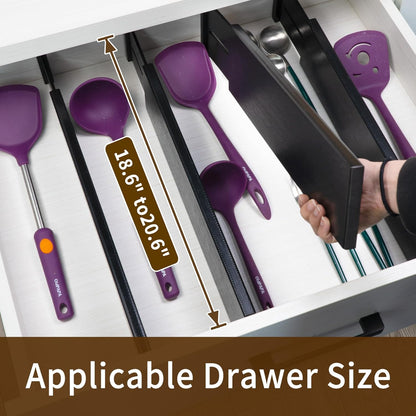 Dresser Drawer Dividers, 4" High Black Drawer Organizers Clothes
