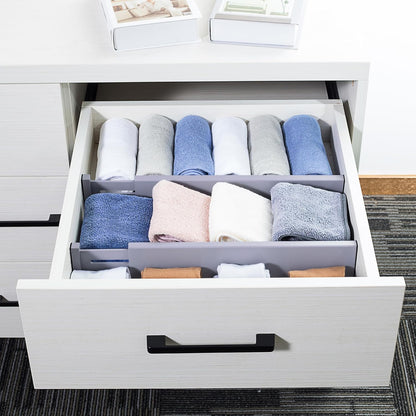 Dresser Drawer Dividers, 4" High Black Drawer Organizers Clothes