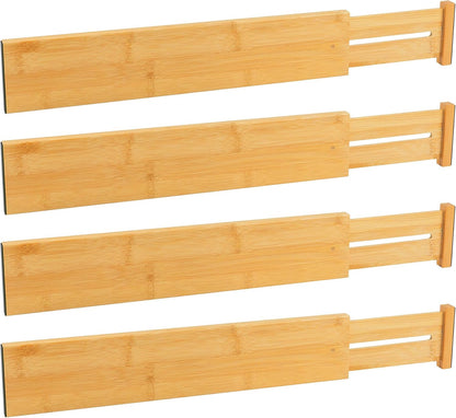 Dresser Drawer Dividers, 4" High Black Drawer Organizers Clothes