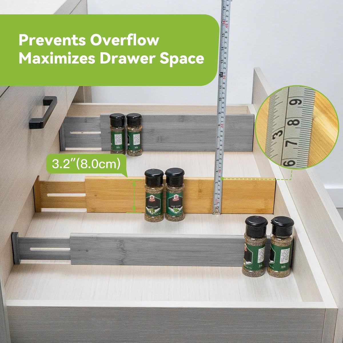 Dresser Drawer Dividers, 4" High Black Drawer Organizers Clothes