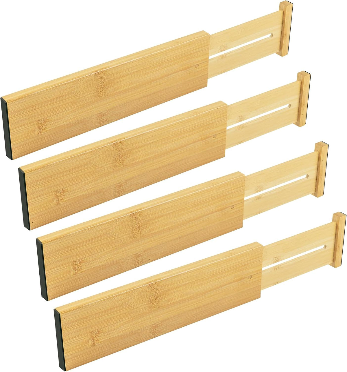 Dresser Drawer Dividers, 4" High Black Drawer Organizers Clothes