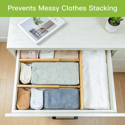Dresser Drawer Dividers, 4" High Black Drawer Organizers Clothes
