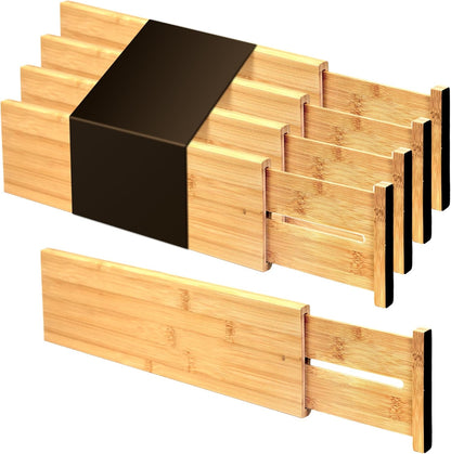 Dresser Drawer Dividers, 4" High Black Drawer Organizers Clothes