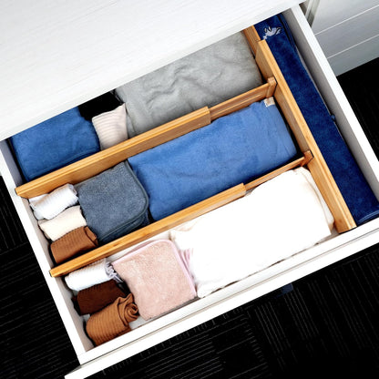 Dresser Drawer Dividers, 4" High Black Drawer Organizers Clothes