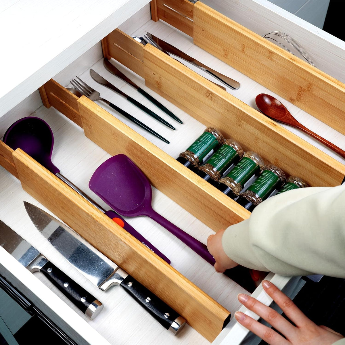 Dresser Drawer Dividers, 4" High Black Drawer Organizers Clothes