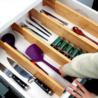 Dresser Drawer Dividers, 4" High Black Drawer Organizers Clothes