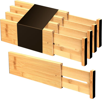 Dresser Drawer Dividers, 4" High Black Drawer Organizers Clothes