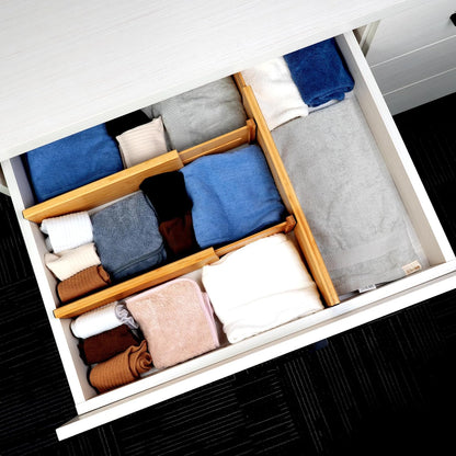 Dresser Drawer Dividers, 4" High Black Drawer Organizers Clothes