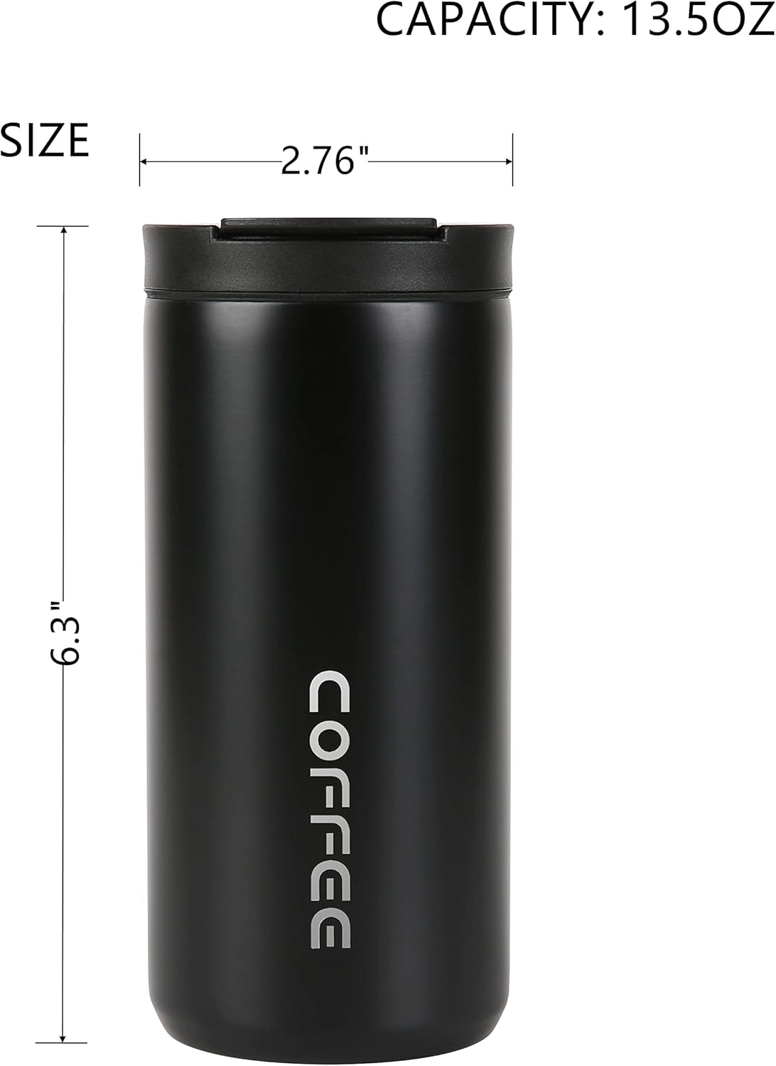 Travel Mug Vacuum Insulated Coffee Mug, Blue, 13.5oz/400ml