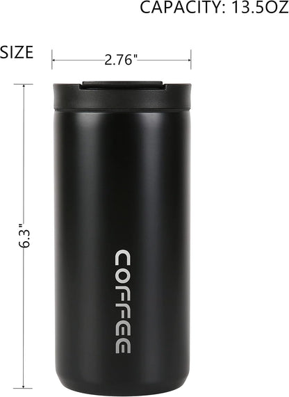 Travel Mug Vacuum Insulated Coffee Mug, Blue, 13.5oz/400ml