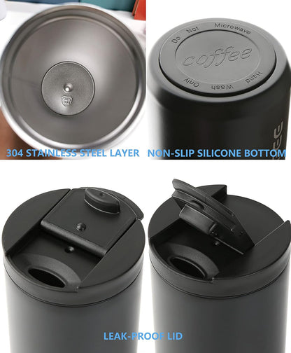 Travel Mug Vacuum Insulated Coffee Mug, Blue, 13.5oz/400ml