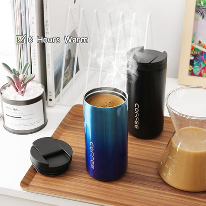 Travel Mug Vacuum Insulated Coffee Mug, Blue, 13.5oz/400ml