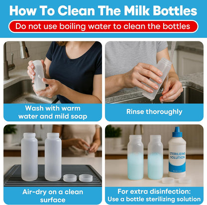 Portable Breast Milk Cooler Bottle: 30H Cooling Time, 2 x 150ml/5Oz BPA-Free, Durable Breastmilk Storage Bottles, Breastmilk Cooler, Travel Breastfeeding Milk Chiller for Baby