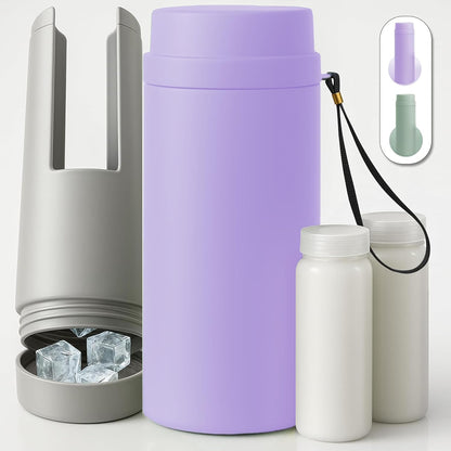 Portable Breast Milk Cooler Bottle: 30H Cooling Time, 2 x 150ml/5Oz BPA-Free, Durable Breastmilk Storage Bottles, Breastmilk Cooler, Travel Breastfeeding Milk Chiller for Baby