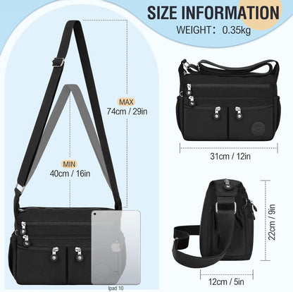 Nylon Crossbody Bags for Women Travel Purses Shoulder Bag Handbags