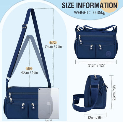 Nylon Crossbody Bags for Women Travel Purses Shoulder Bag Handbags