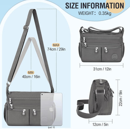 Nylon Crossbody Bags for Women Travel Purses Shoulder Bag Handbags