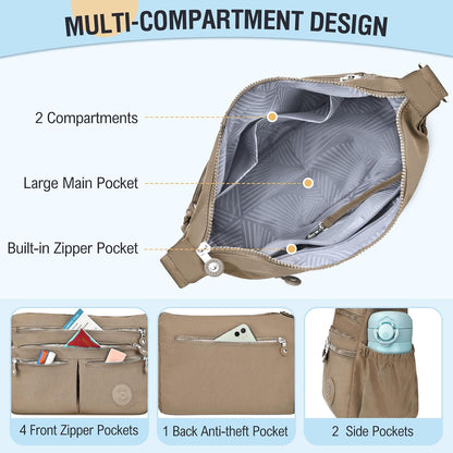 Nylon Crossbody Bags for Women Travel Purses Shoulder Bag Handbags