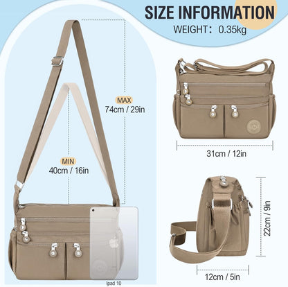 Nylon Crossbody Bags for Women Travel Purses Shoulder Bag Handbags