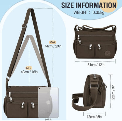 Nylon Crossbody Bags for Women Travel Purses Shoulder Bag Handbags