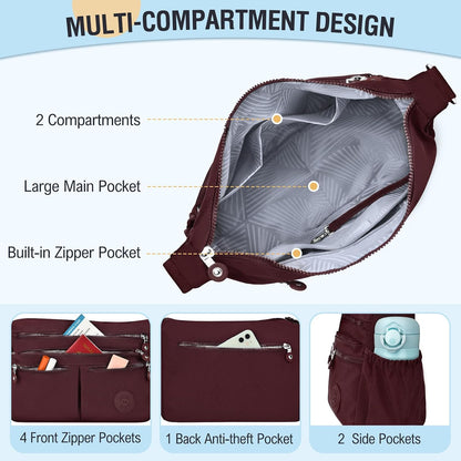 Nylon Crossbody Bags for Women Travel Purses Shoulder Bag Handbags