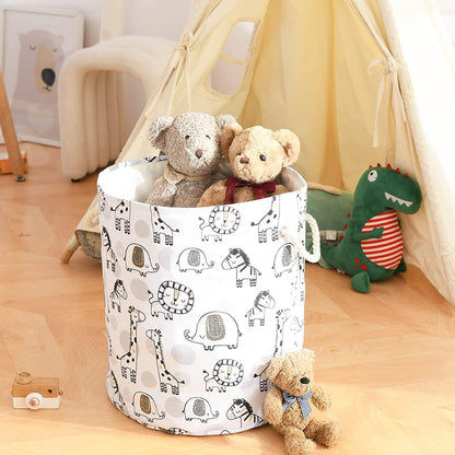 Baby Hamper Extra Large Nursery Hamper, 58L Kids Toys Basket Laundry Basket for Baby's Dirty Clothes Collapsible Storage Basket Canvas Clothes Hamper Toy Box Dorm Room Essentials for College