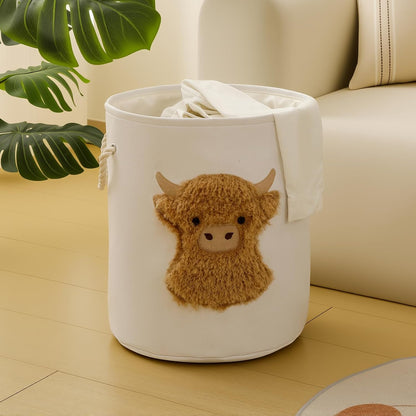 Baby Hamper Extra Large Nursery Hamper, 58L Kids Toys Basket Laundry Basket for Baby's Dirty Clothes Collapsible Storage Basket Canvas Clothes Hamper Toy Box Dorm Room Essentials for College
