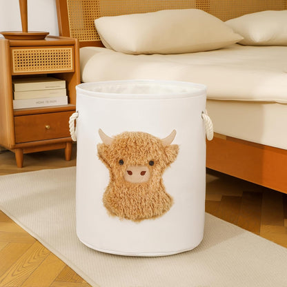 Baby Hamper Extra Large Nursery Hamper, 58L Kids Toys Basket Laundry Basket for Baby's Dirty Clothes Collapsible Storage Basket Canvas Clothes Hamper Toy Box Dorm Room Essentials for College