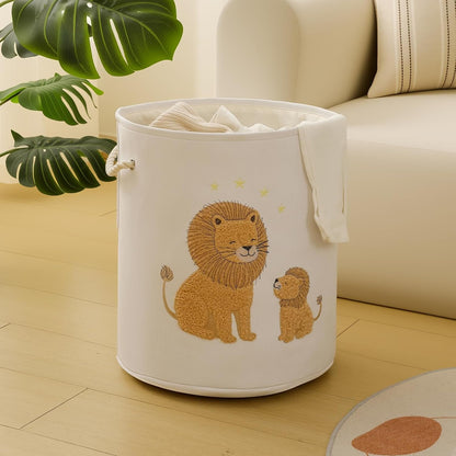 Baby Hamper Extra Large Nursery Hamper, 58L Kids Toys Basket Laundry Basket for Baby's Dirty Clothes Collapsible Storage Basket Canvas Clothes Hamper Toy Box Dorm Room Essentials for College