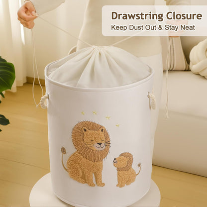 Baby Hamper Extra Large Nursery Hamper, 58L Kids Toys Basket Laundry Basket for Baby's Dirty Clothes Collapsible Storage Basket Canvas Clothes Hamper Toy Box Dorm Room Essentials for College