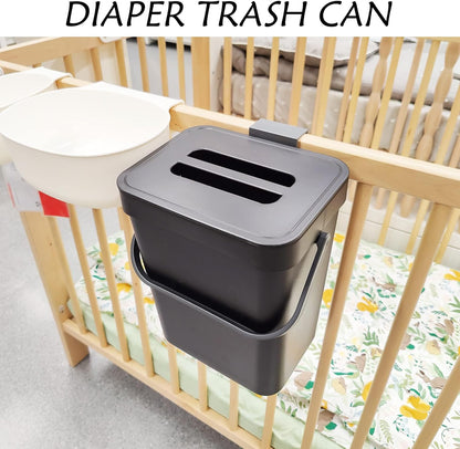 Under Sink Trash Can，Kitchen Compost Bin, 3.2 Gallon/12L, Black